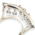 925 Sterling Silver Ring in Beautiful Design with Beautiful Zerkons